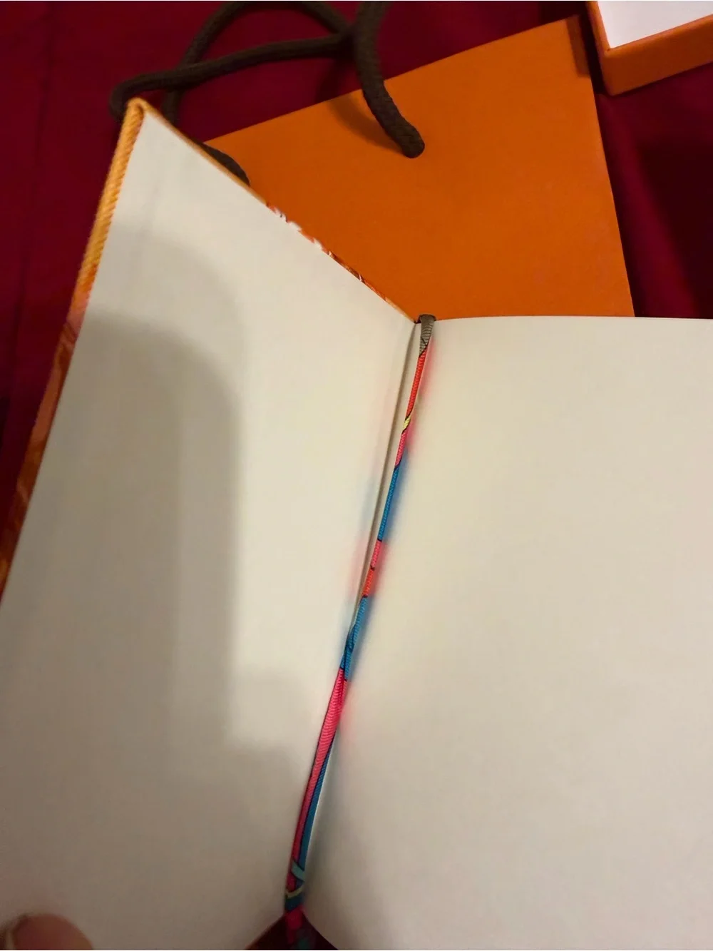 Authentic Hermès Silk Notebook 